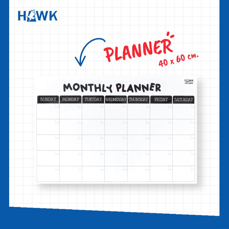 Kกระดานแม่เหล็ก planner (อังกฤษ) HK-8840